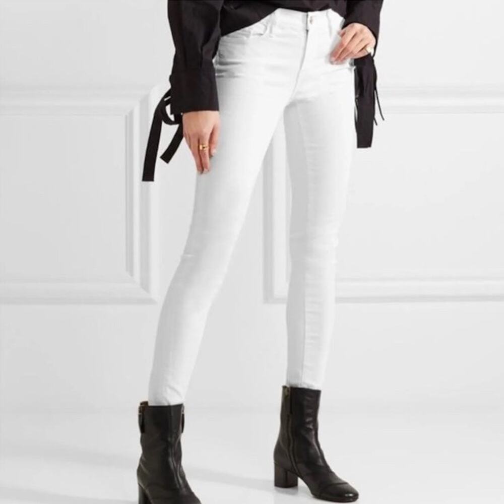 FRAME Le Skinny de Jeanne Skinny Leg Jeans in Blanc $184 Style COL403 Size 30 - Picture 2 of 10